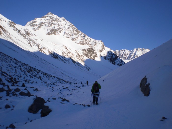 Ski touring up Ailsa Valley