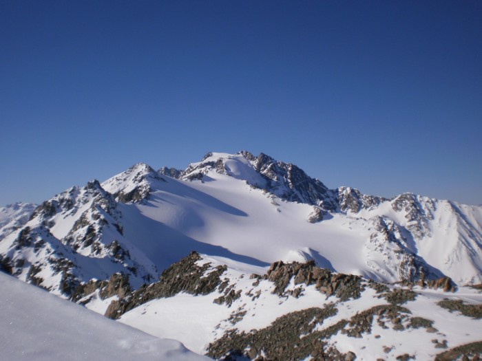 Ridge Glacier, Mt Hutton in backgound